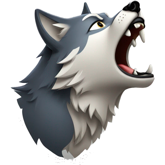  Wolf howling at noon emoji