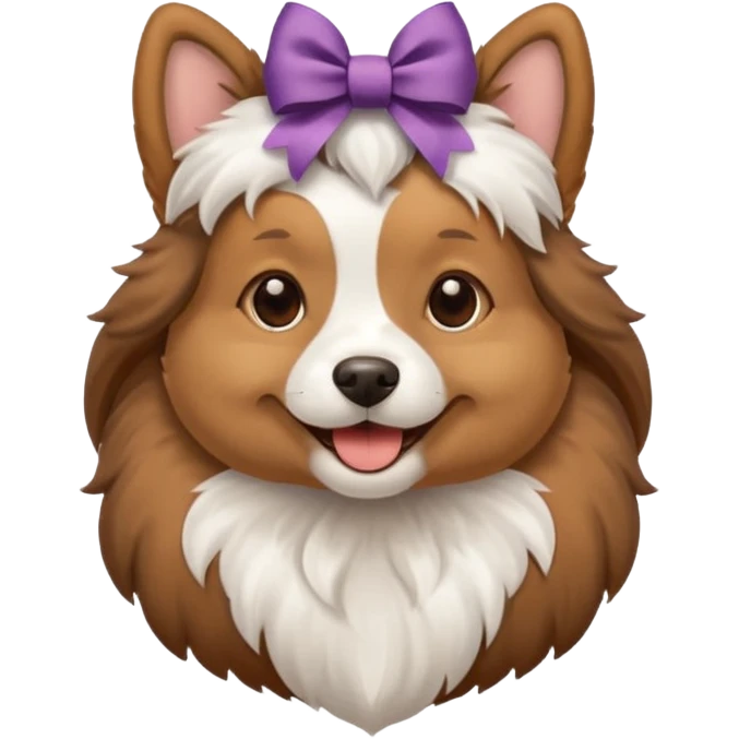 dog with head ribbon emoji