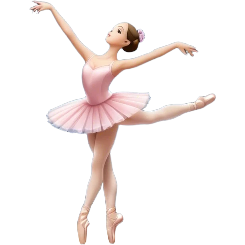 Icon for Ballet: a theater stage with silhouette of a ballerina in an elegant pose, surrounded by spotlight and stage lights. The icon should convey the grace and beauty of ballet, with focus on the dancer and the dramatic lighting. Transparent background. emoji