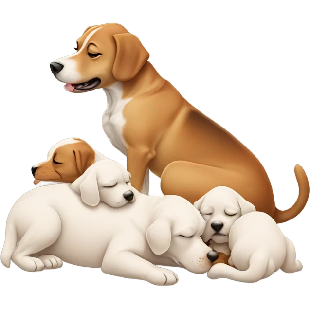 Dog giving birth emoji
