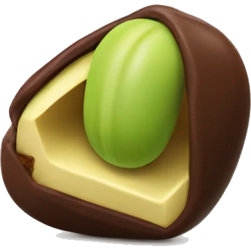 Pistachio in chocolate emoji