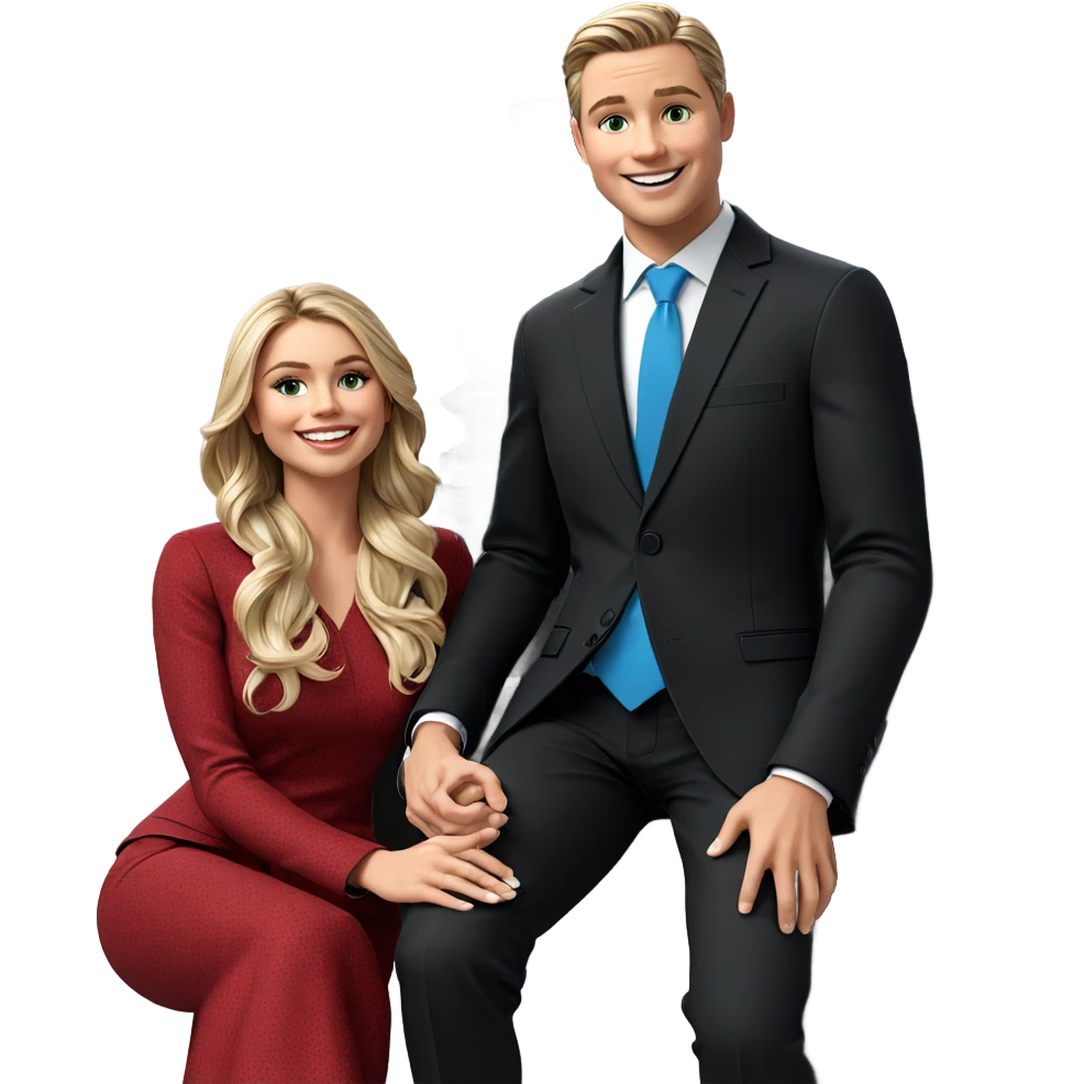 smiling couple in formal wear emoji