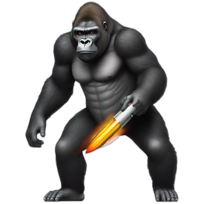 Gorilla-shooting-rocket emoji