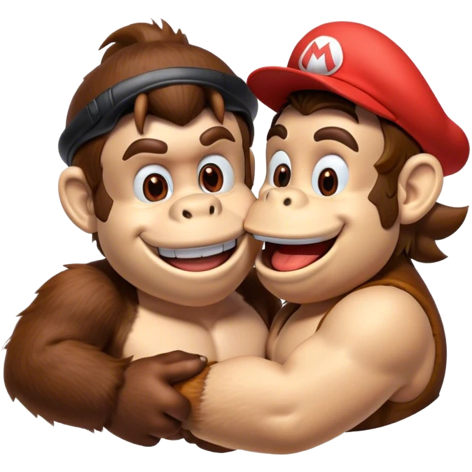 donkey kong kiss mario emoji