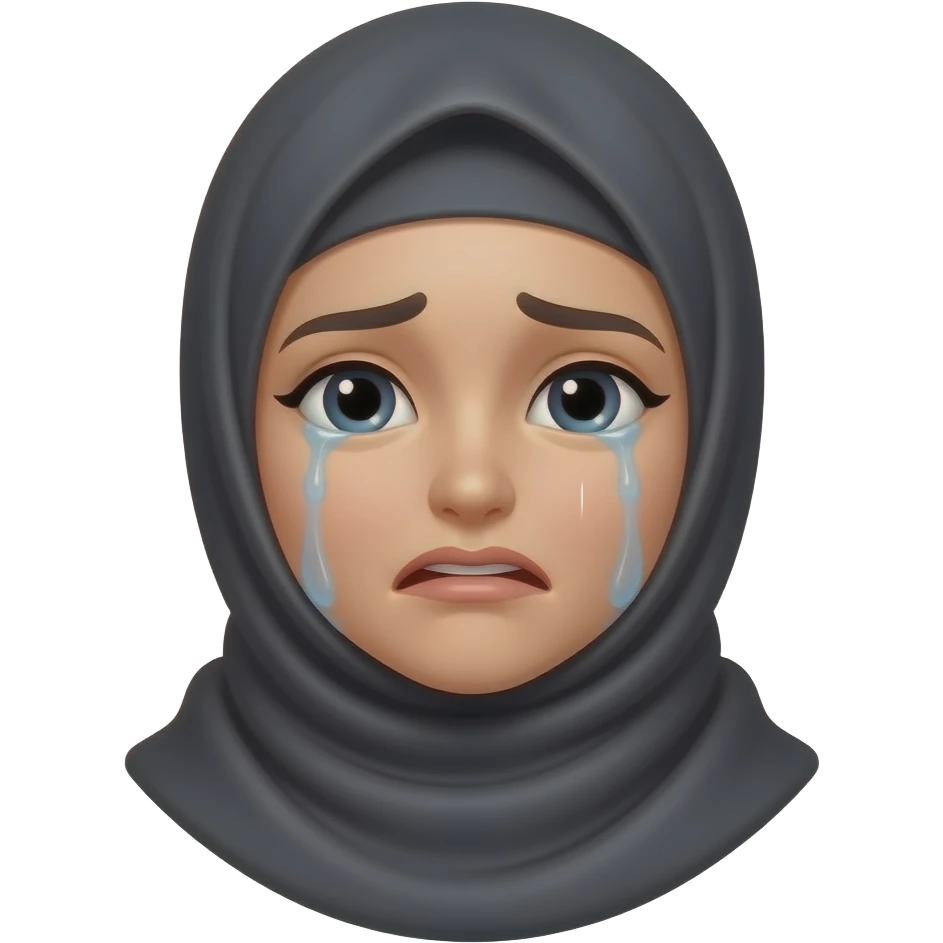 woman in hijab crying emoji