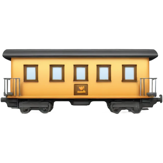 little Train with 3 wagons and opened windows emoji
