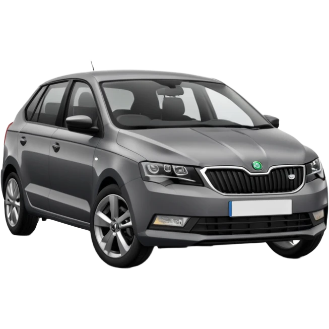 Dark grey Skoda Rapid 2018 spaceback emoji