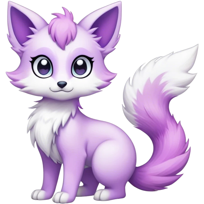 Kawaii bright fantasy ethereal anthro fursona Fakemon with tufted tail  emoji
