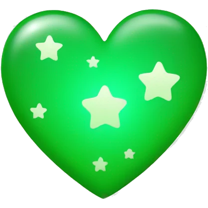 Heart green and stars emoji