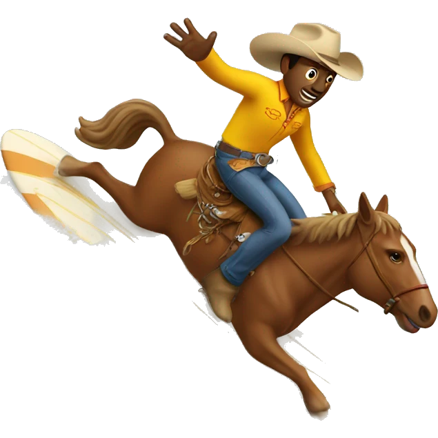 Cowboy surfing emoji