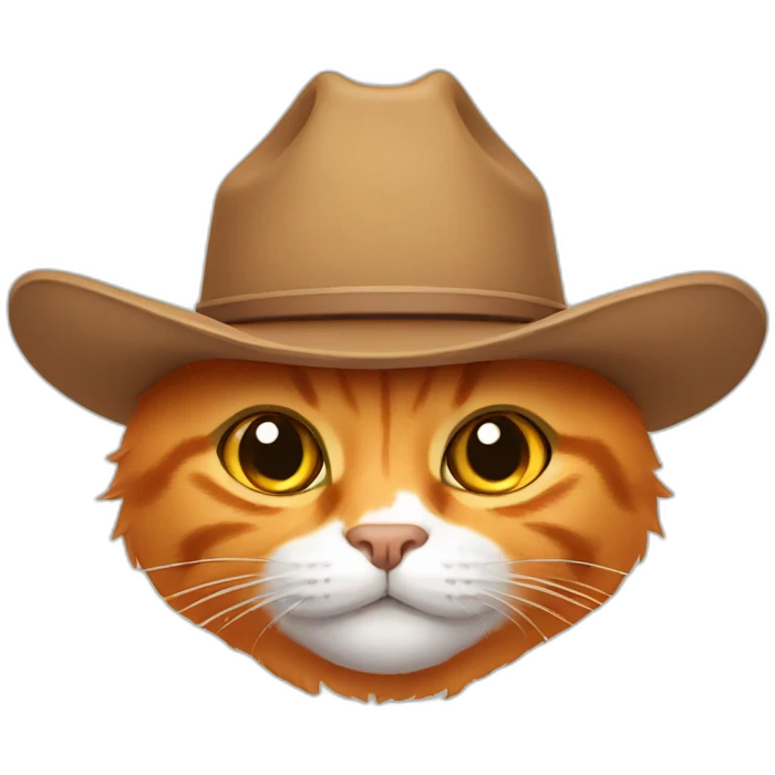 orange cats with cowboy hats emoji