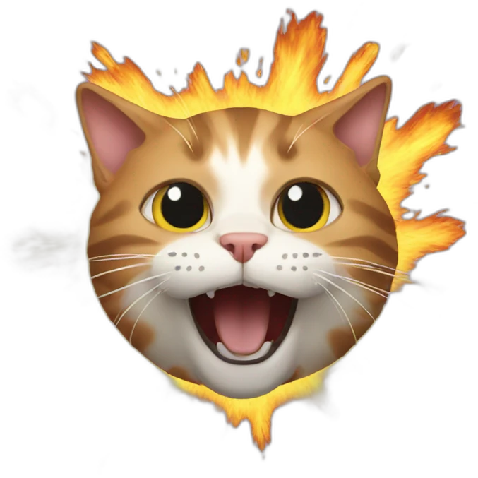 Cat explosion emoji