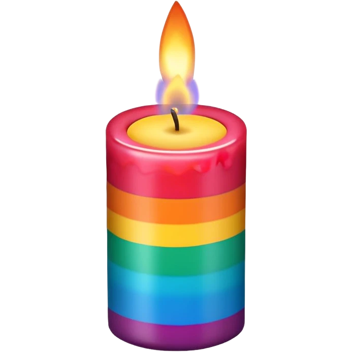 Rainbow candle emoji