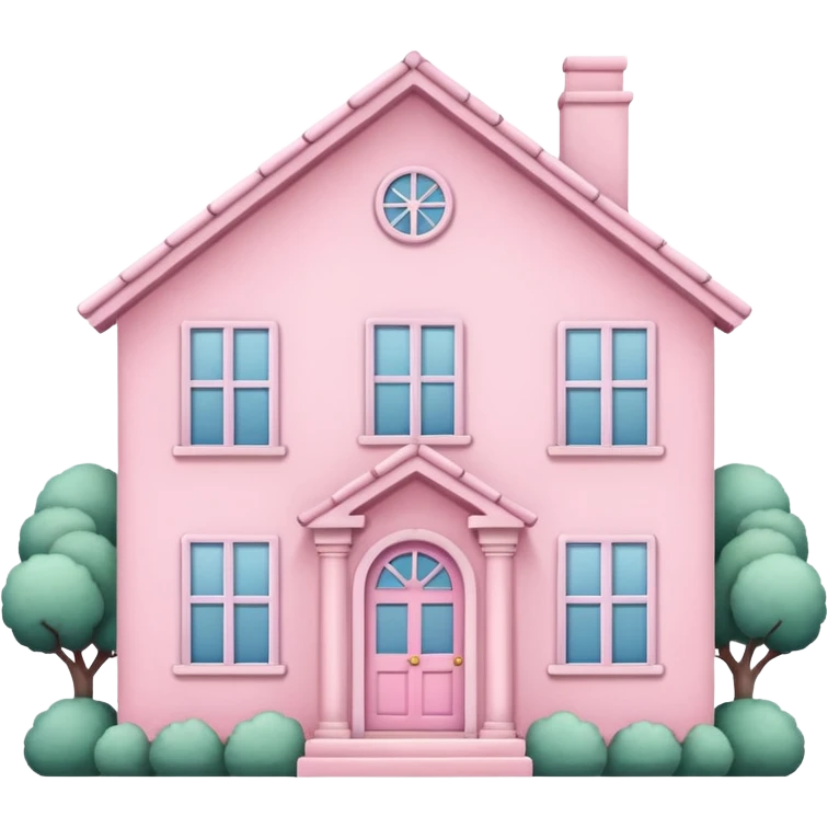 Pink house emoji