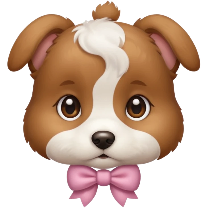 This puppy 🐶 with a bow emoji