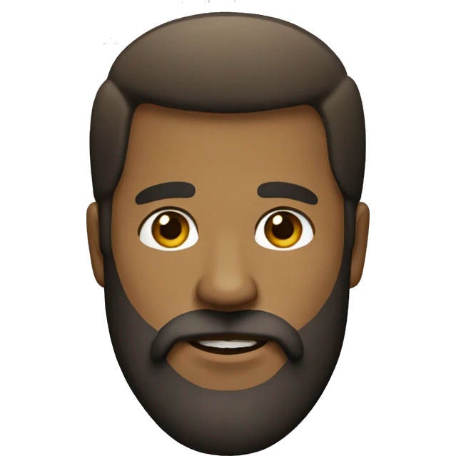 very light brown skin, very long beard,short hair emoji