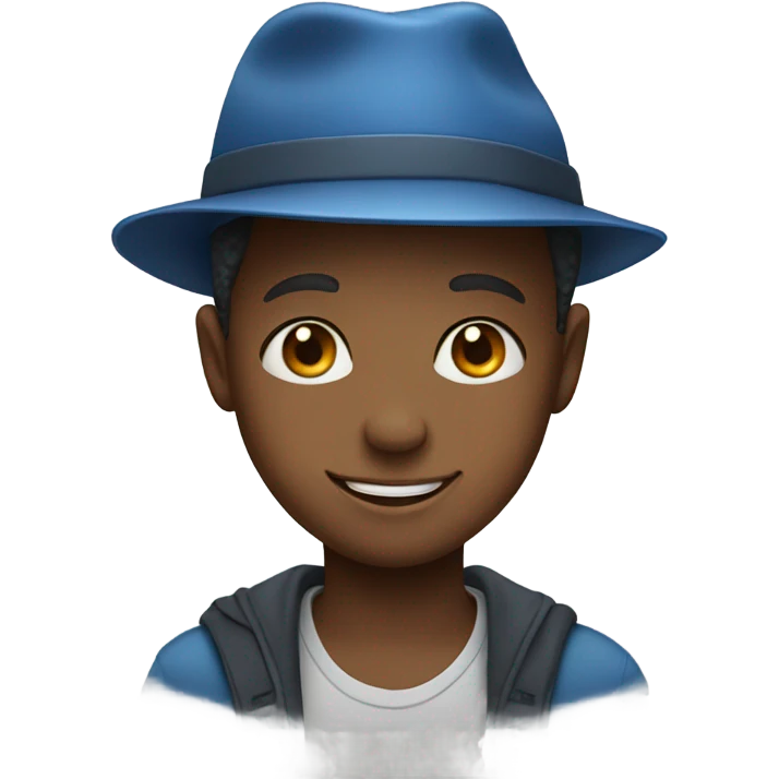 smiling blue eyed boy in a hat emoji