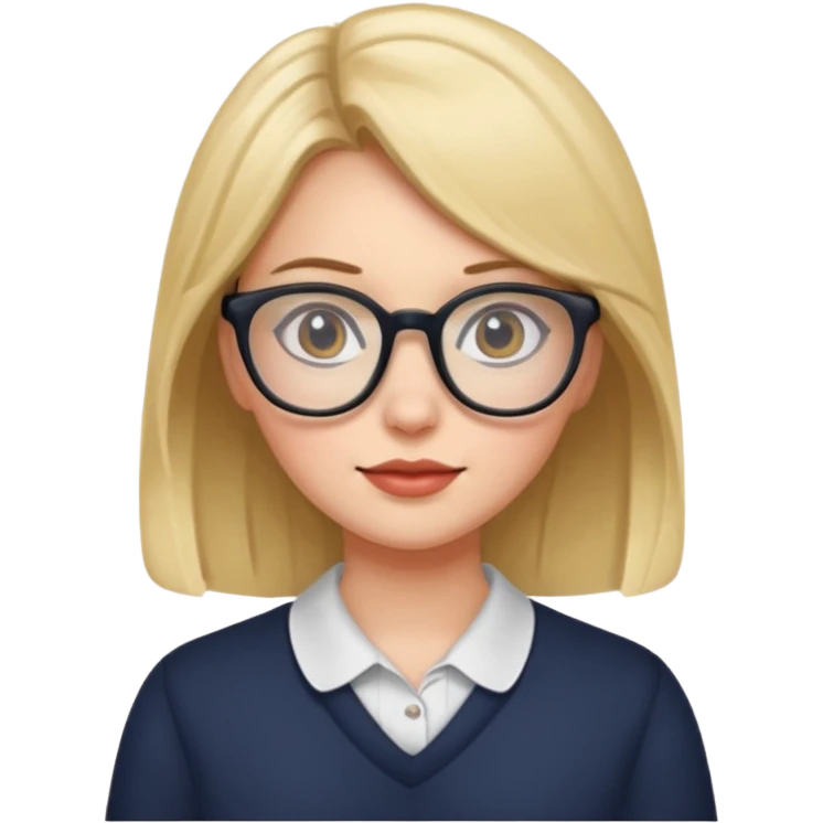 Menina com óculos  emoji