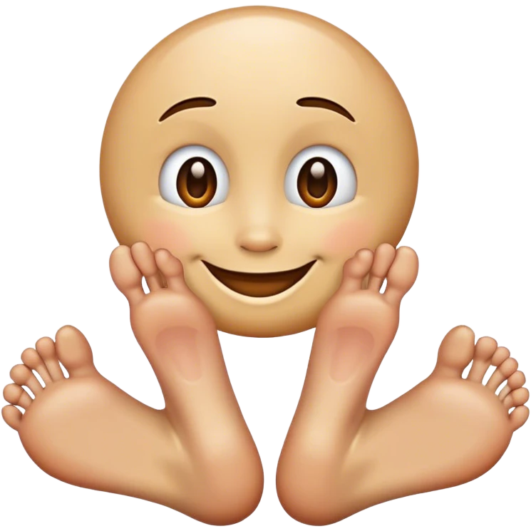 smile face with feet emoji