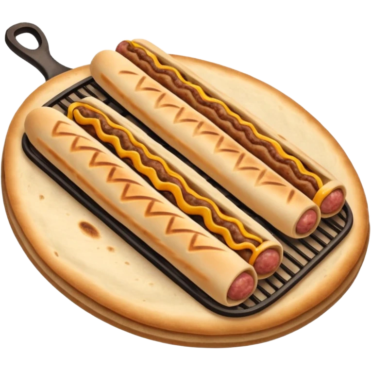 chopped sausages in flatbread emoji