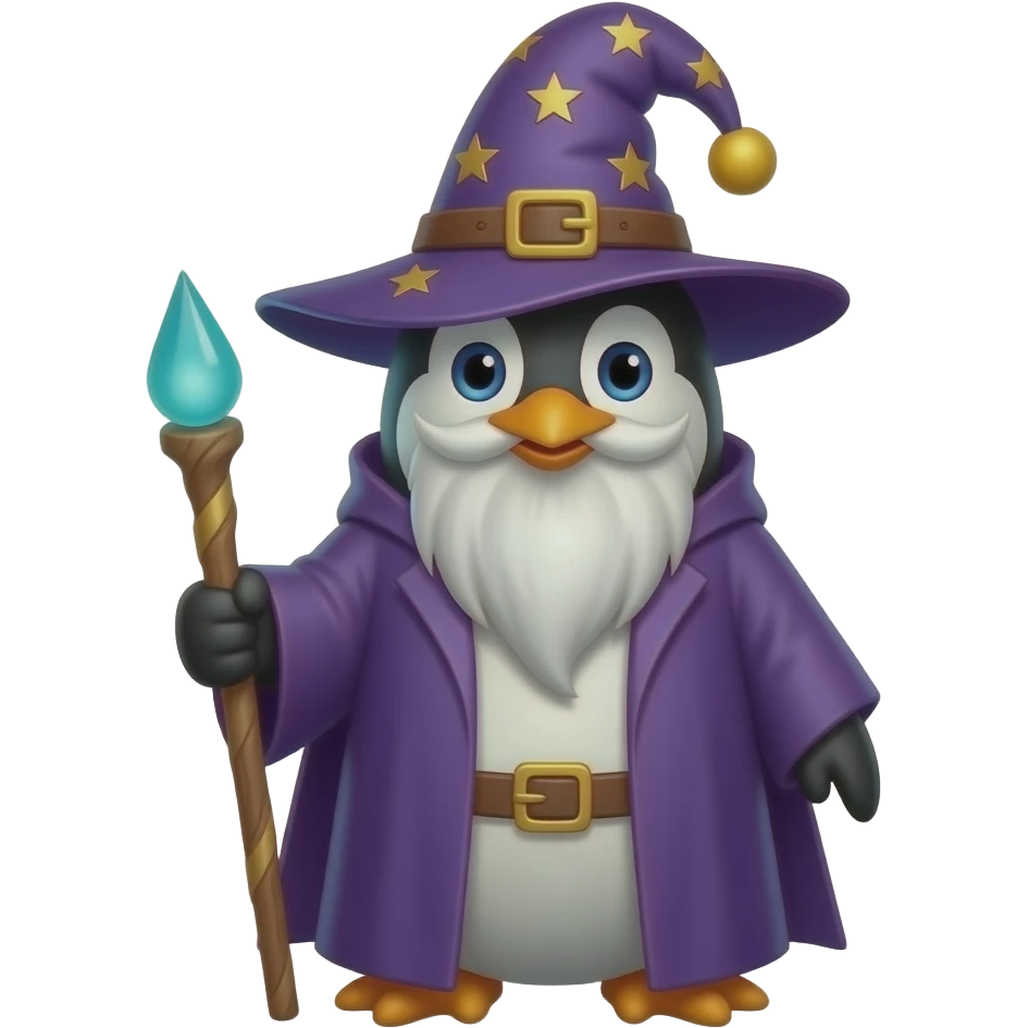Penguin Wizard emoji
