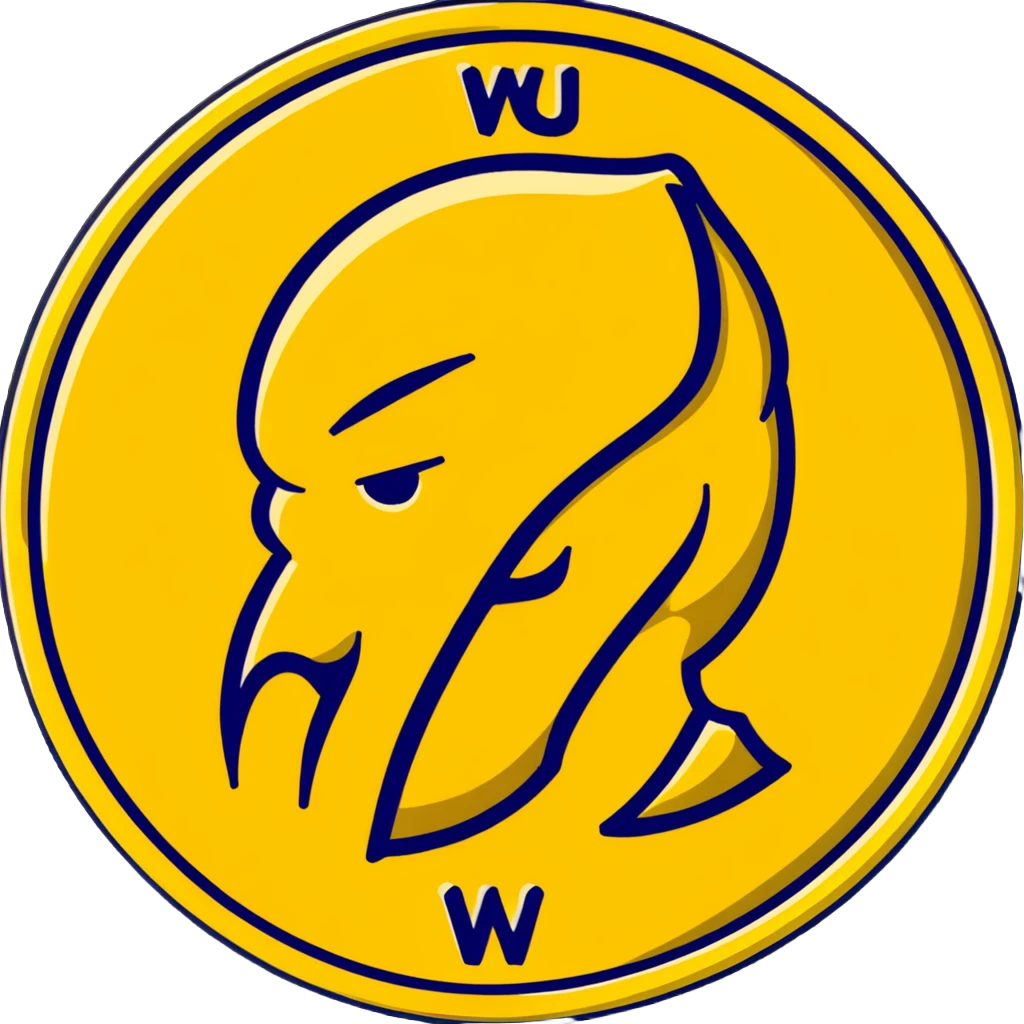 Wu-Tang Clan logo on a gold coin emoji
