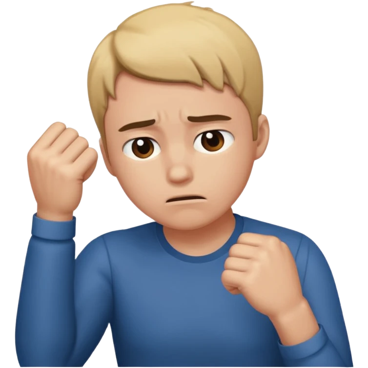 Fist to forehead disappointed emoji