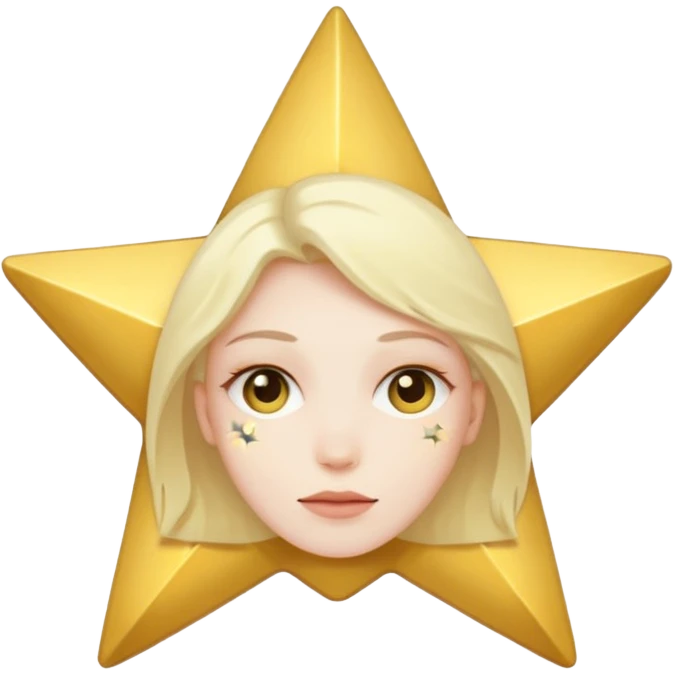 minimalistic Person with star emoji