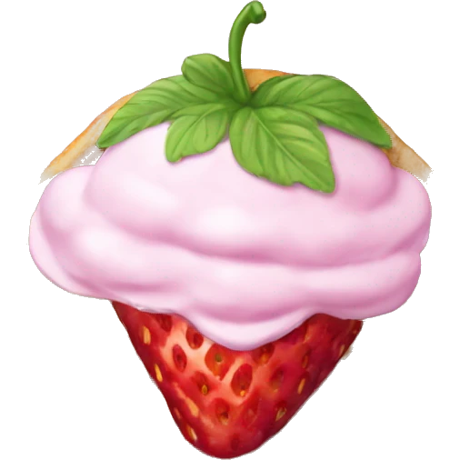 Strawberry waffle emoji