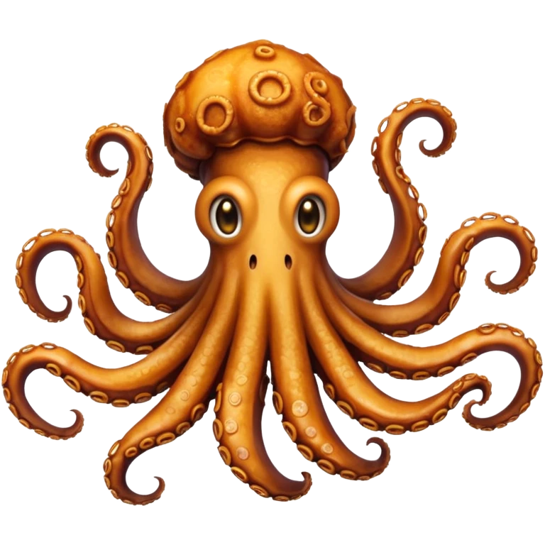 fried cooked octopus tentacles without head emoji