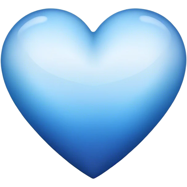 Ombré blue heart  emoji