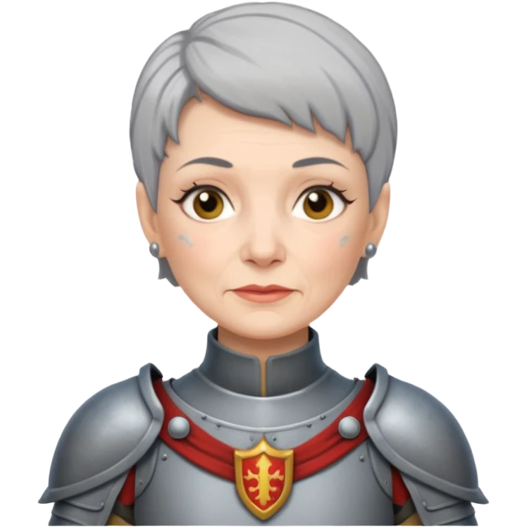 Elderly Tattooed Knights female, with short hair emoji