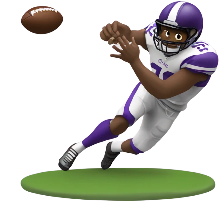 Vikings football player spiking the ball emoji