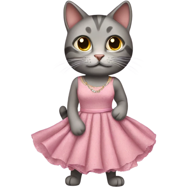 cat with a dress emoji