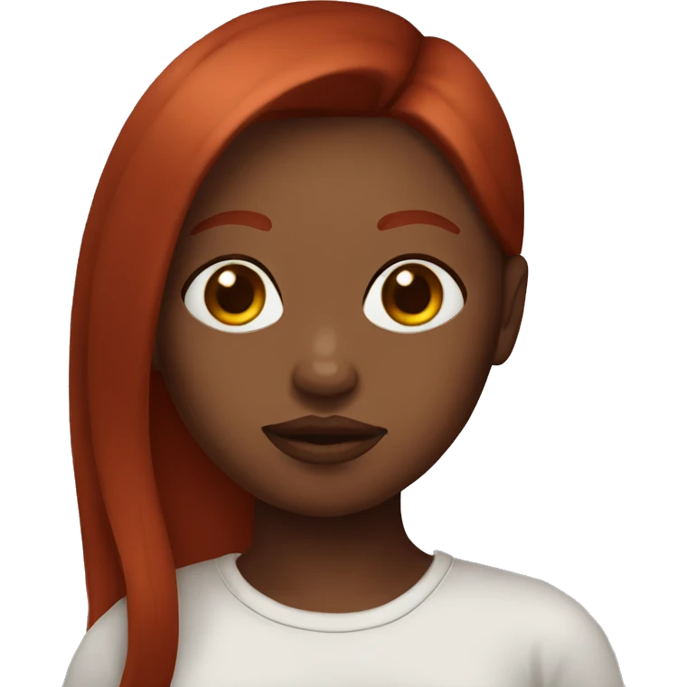 dark red head girl with a septum emoji