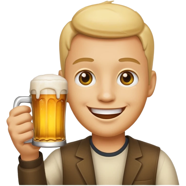 yellow face emoji +🍺 emoji