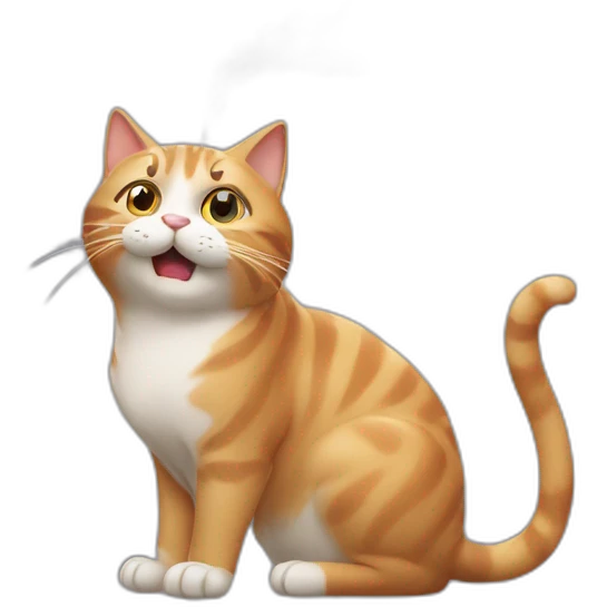 cat blowing emoji