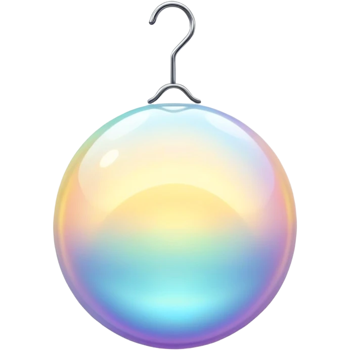 Ethereal floating orb with soft glow and minimal clothing hanger silhouette inside, masculine style energy, light waves radiating emoji