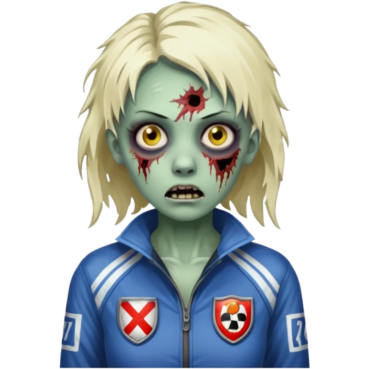 woman zombie formlua 1 racer emoji