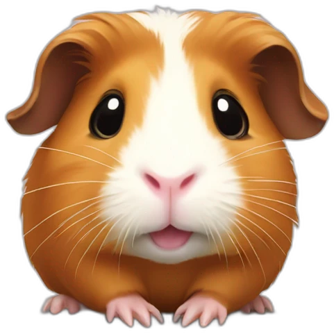 Guinea pig holding hart emoji