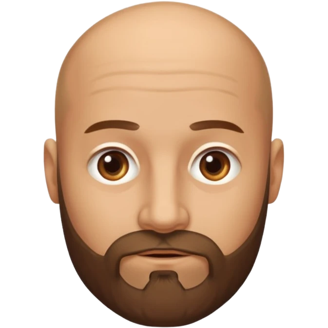 men without winkles with beard almost bald emoji