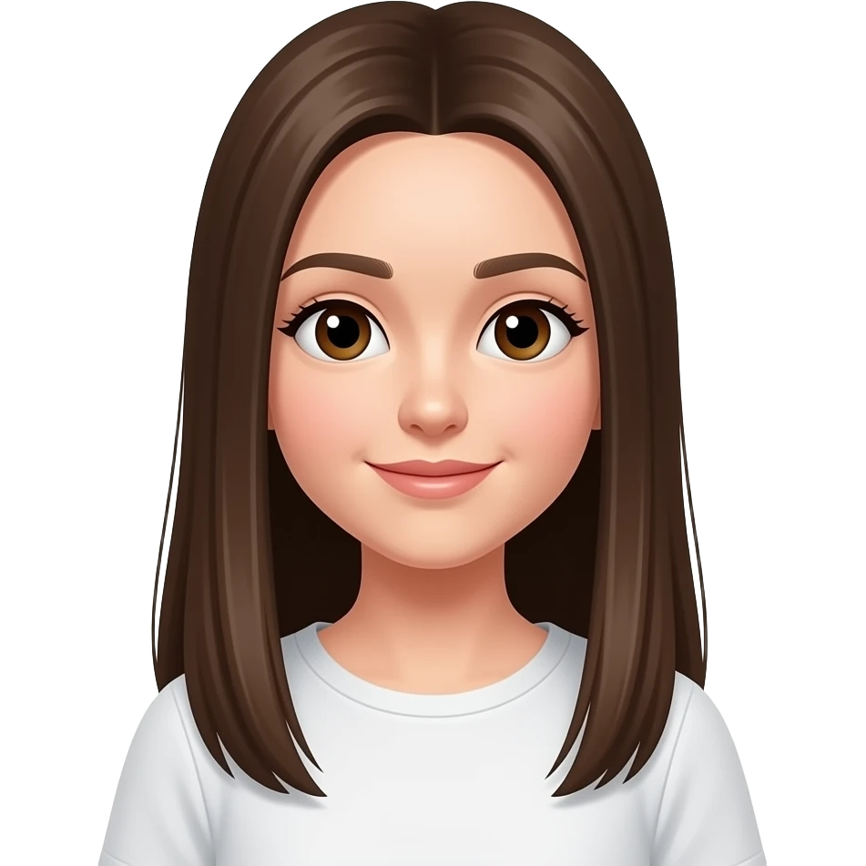 girl with straight long hairs emoji