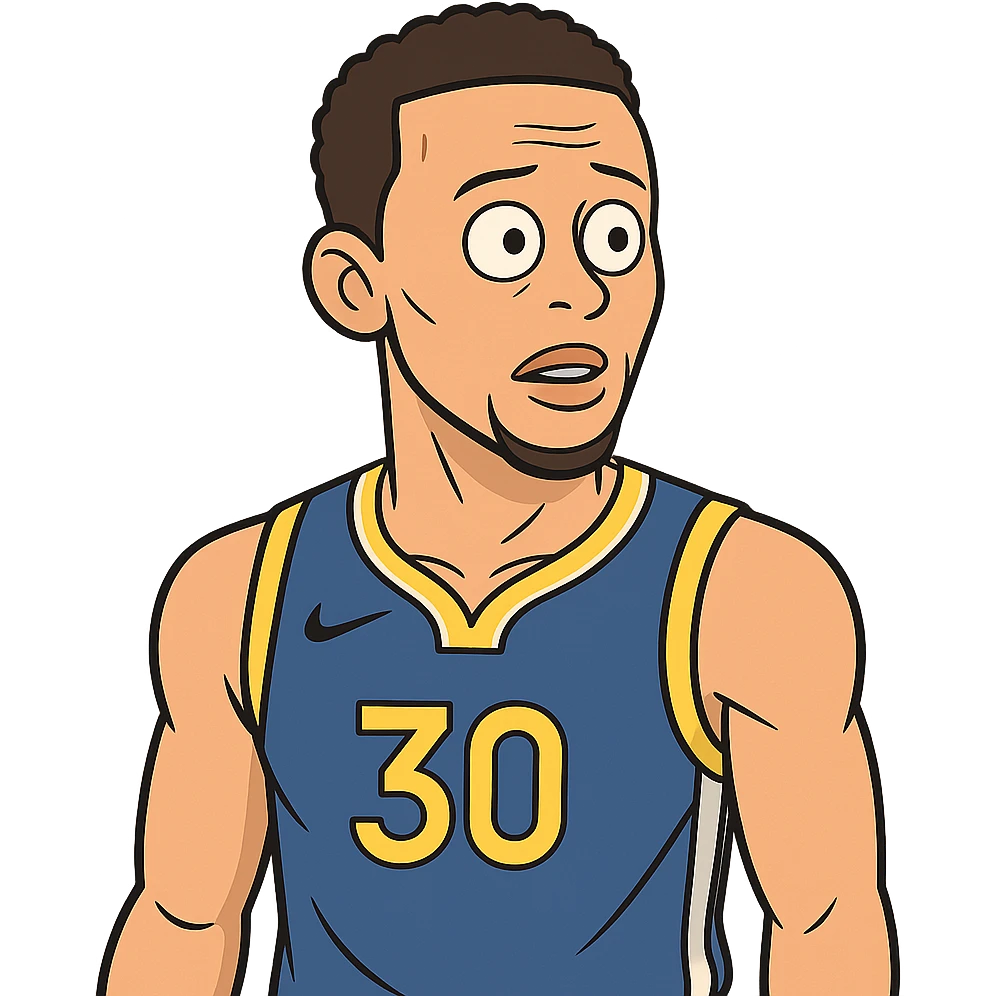Stephen Curry without a beard, basketball jersey emoji