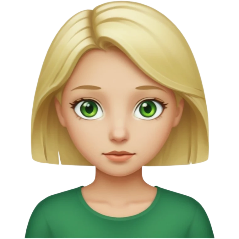 Girl blonde Green eyes emoji