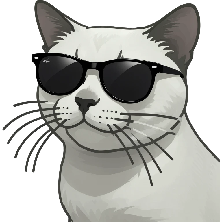 Cat with sunglasses emoji