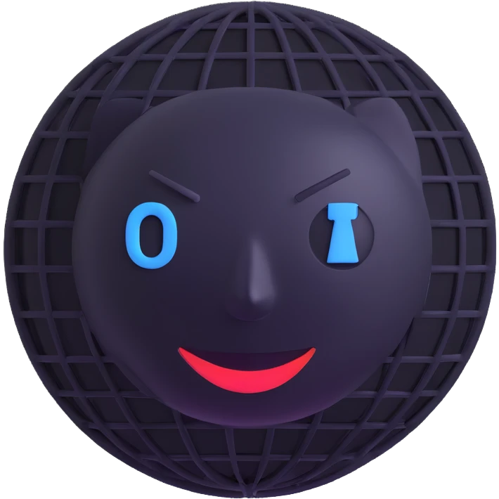 minimalist dark emoji with stylized grid and encrypted code, channeling CIA secrecy and high-tech surveillance, fitting the name 'The Grid' emoji