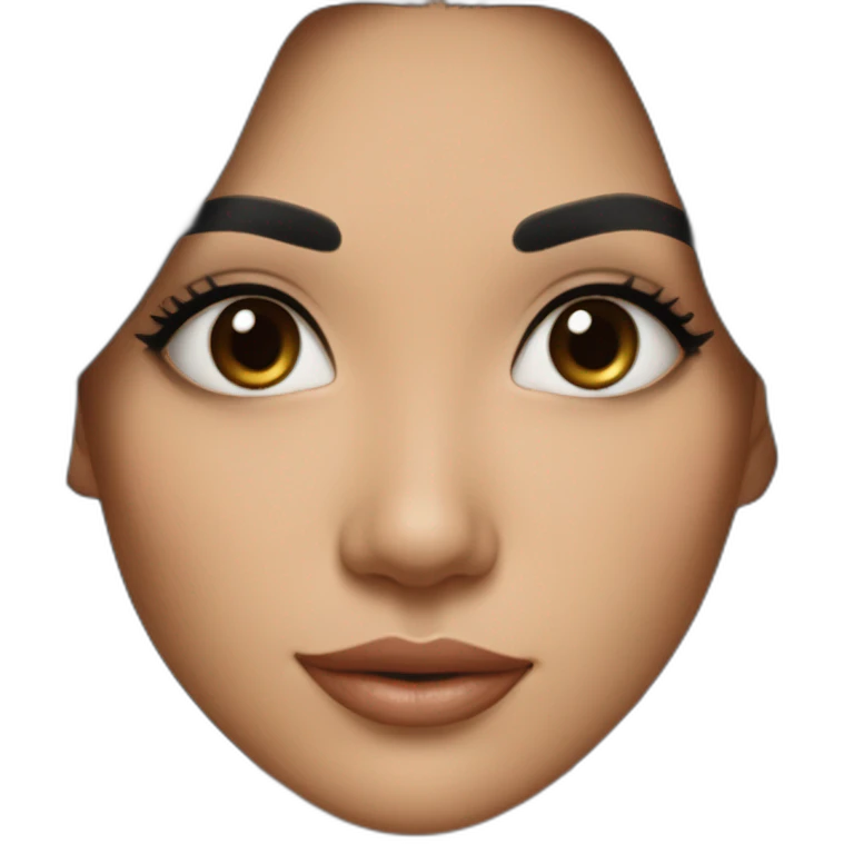 pretty woman in mid length black hair , chinita eyes, with dimples on both cheeks emoji