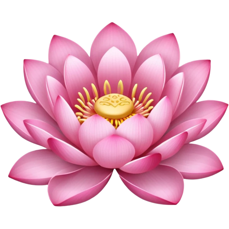 lotus flower with a pink bow on top emoji