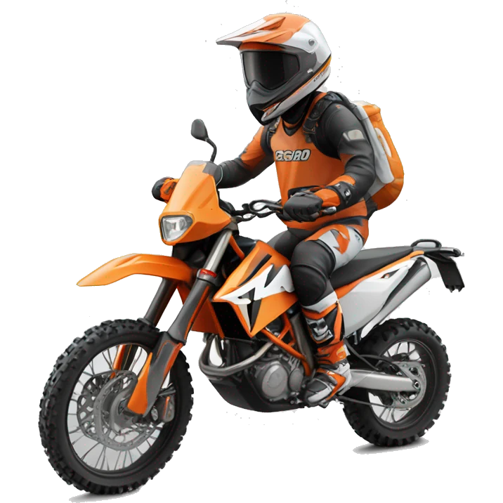 Enduro biker on a KTM 300 emoji