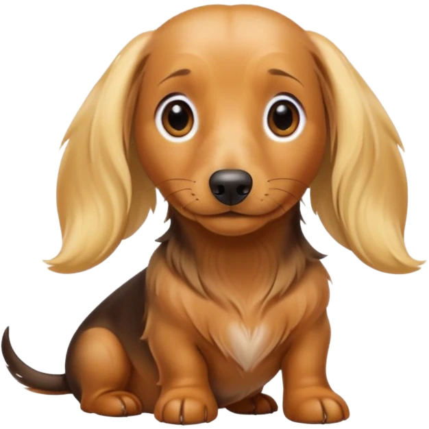 Blonde long hair dachshund  emoji